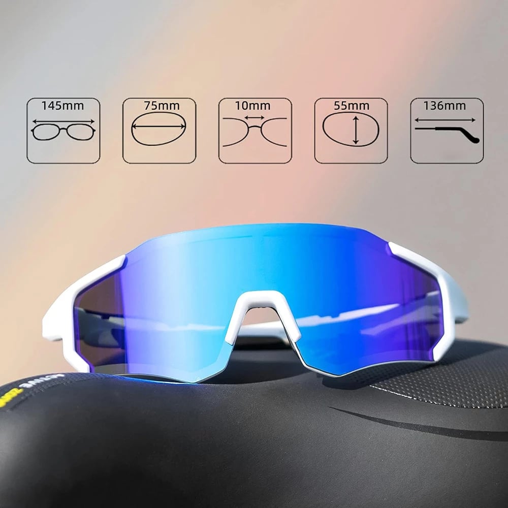 Syze sportive Rockbros 10183 me lente të polarizuara, Blu