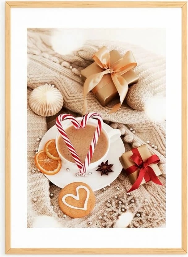 Pikturë dekorative me kornizë, shumëngjyrëshe, Wallity, Nwyearsngmdl100, 33x48cm