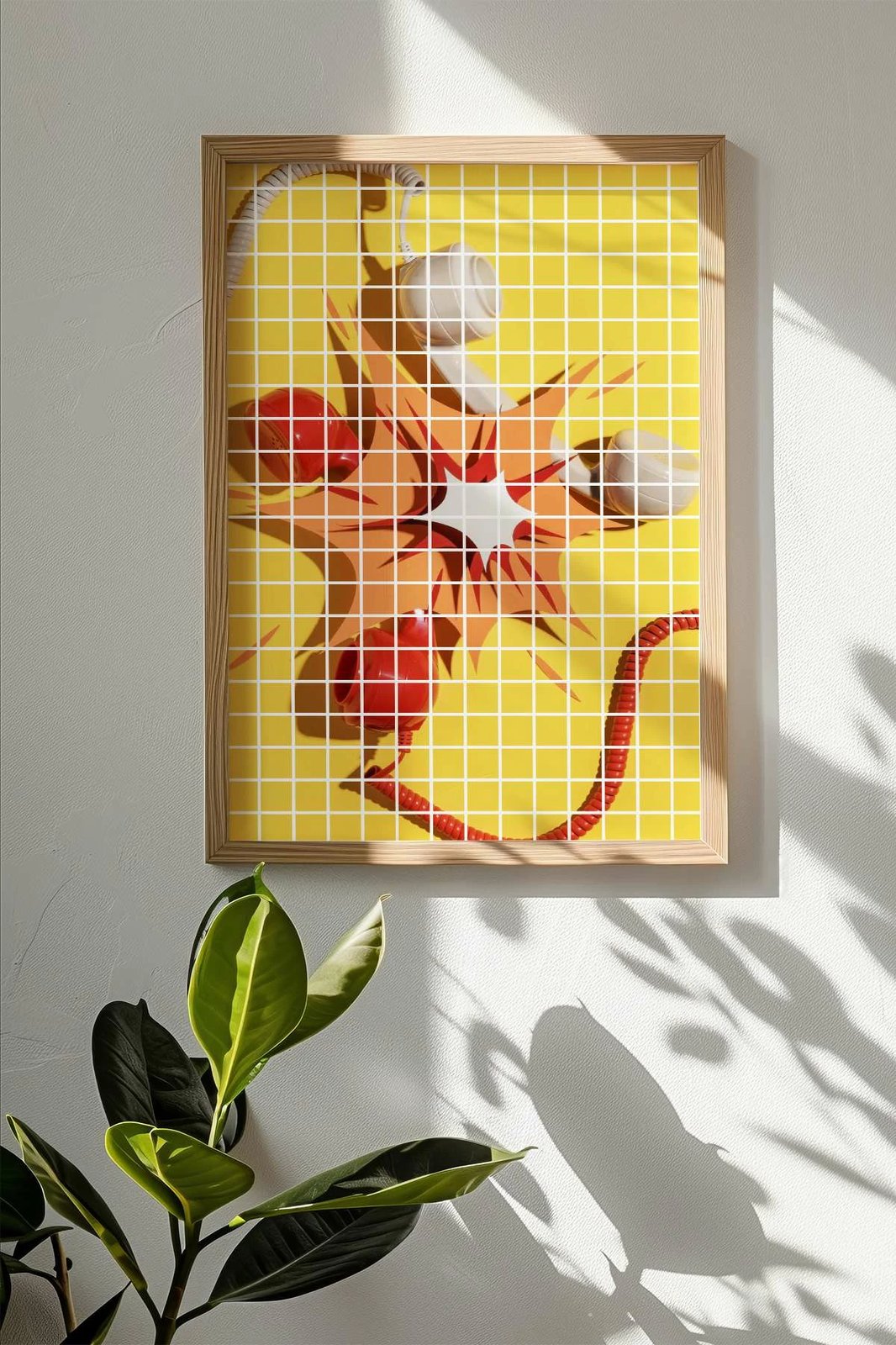 Pikturë dekorative me kornizë, shumëngjyrëshe, Popkare27, Wallity, 33x48cm