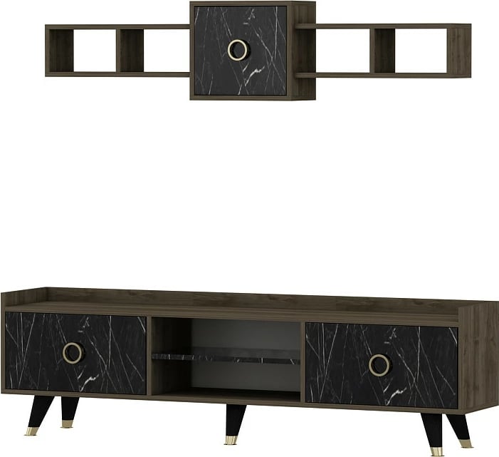 Komodë TV Skye Decor, ngjyrë mermeri, rosa