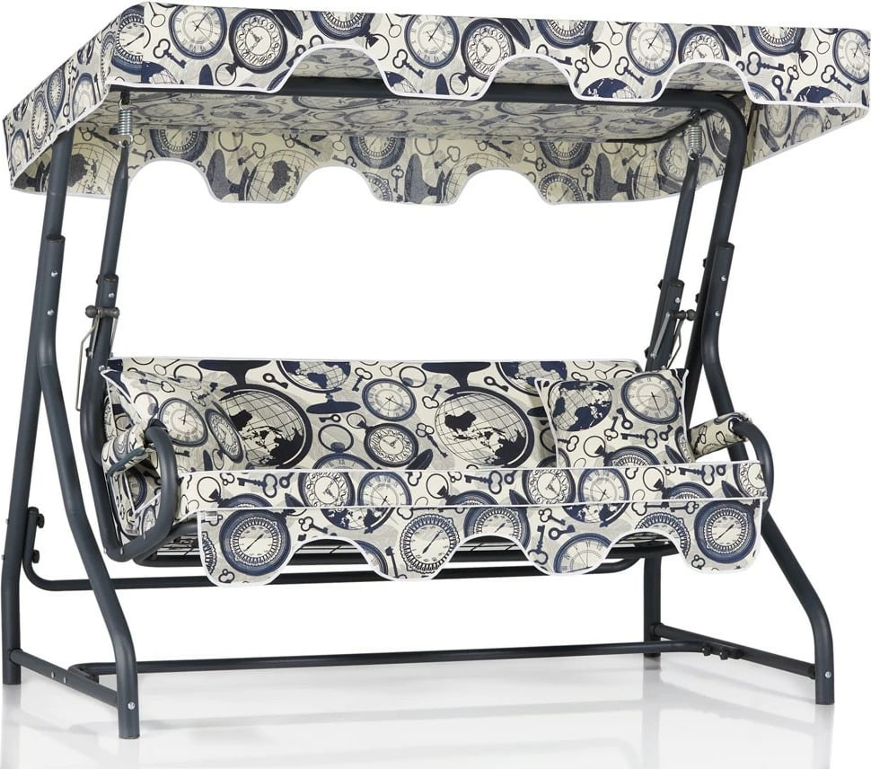 Karrige lëkundëse treshe për kopsht, Olea 5, shumëngjyrëshe