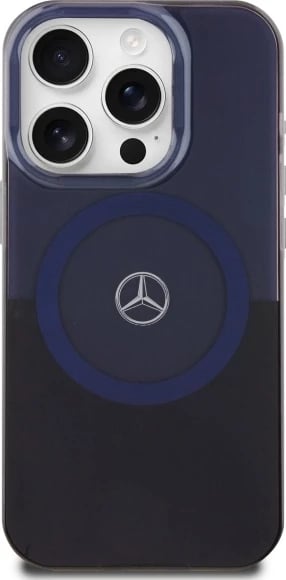 Mbështjellës Mercedes MB Double Layer BiColor MagSafe për iPhone 16 Pro Max, Blu