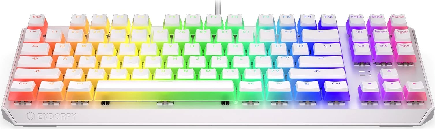 Tastierë gaming, Endorfy, TKL, RGB, e bardhë 