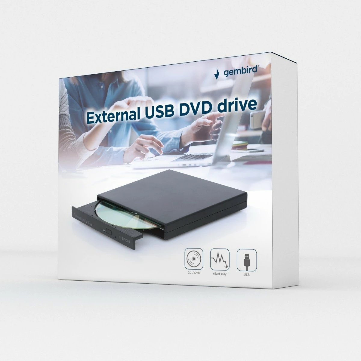 Lexues/shkrues i jashtëm DVD Gembird DVD-USB-04, USB, i zi