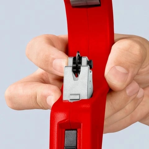 Prerëse tubash Knipex 90 31 03 BK, për bakër, bronz, çelik, 260mm, blu/kuqe