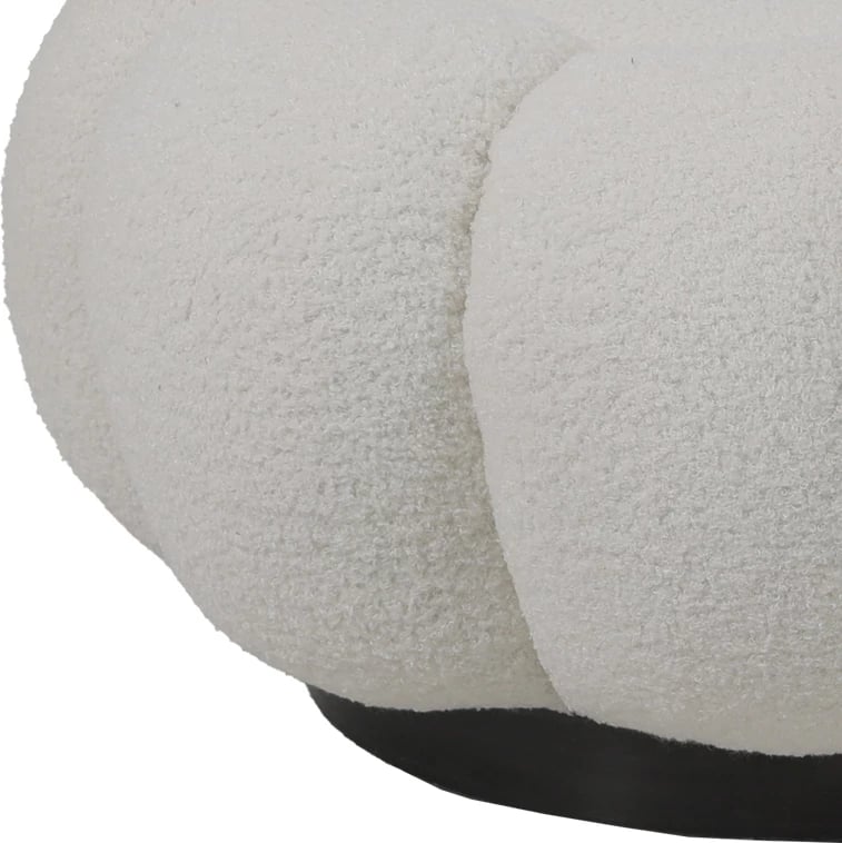 Stool Nester, pëlhurë boucle e bardhë, 60x31cm