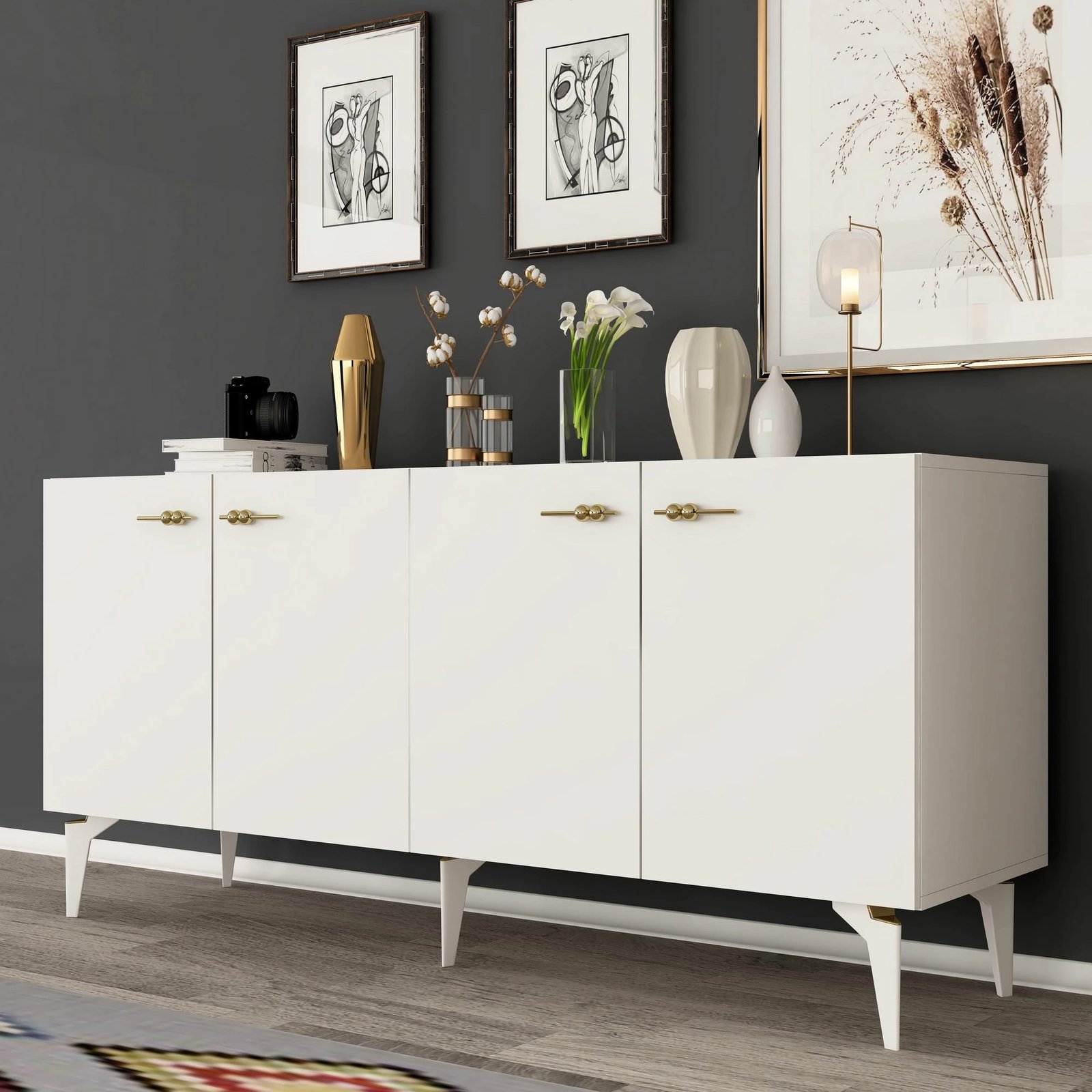 Konsolë Skye Decor, Rüya, e bardhë