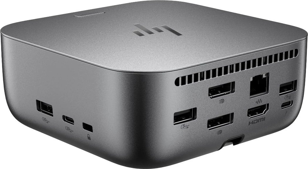 Stacion dokimi, HP, G6 TB4 (9X472UT#ABB), 100W Power Delivery, porta Thunderbolt 4/USB-C, HDMI/DisplayPort, gri