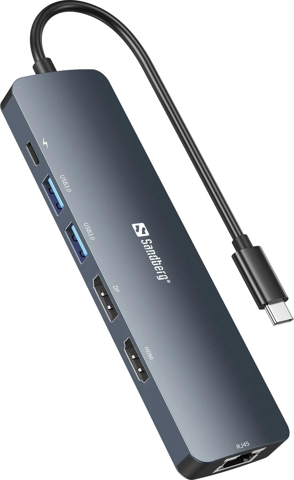 Dock USB-C Sandberg, 8K, 100 W, Gri