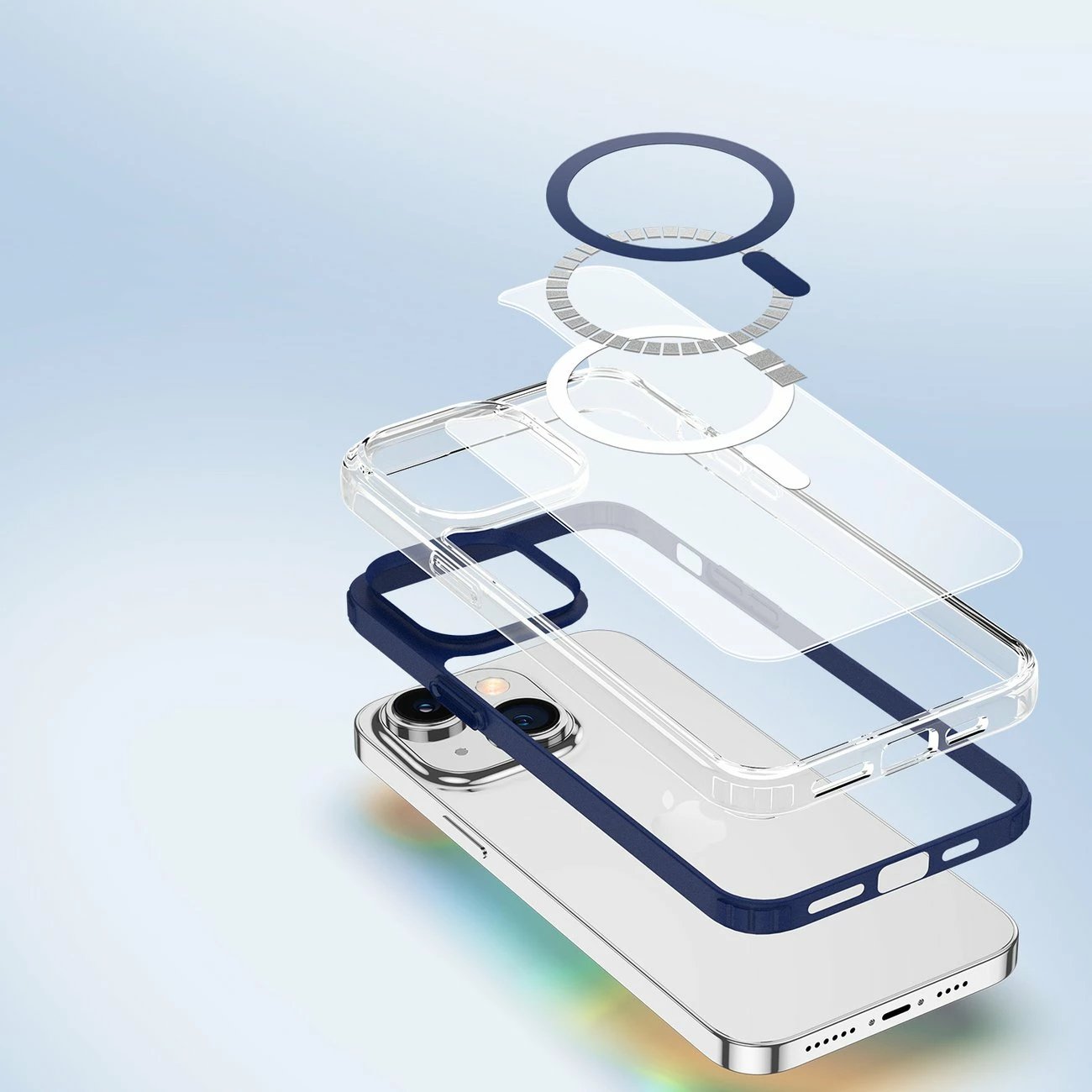 Mbështjellës Dux Ducis Clin2 për iPhone 14 Plus, MagSafe, Kaltër