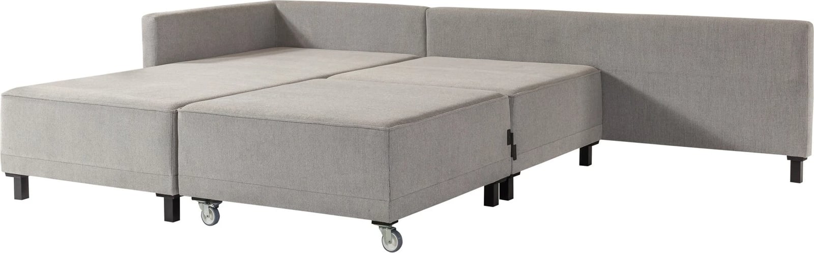 Kënd-sofë krevate Atelier del Sofa, Matris majtas, ngjyrë gri