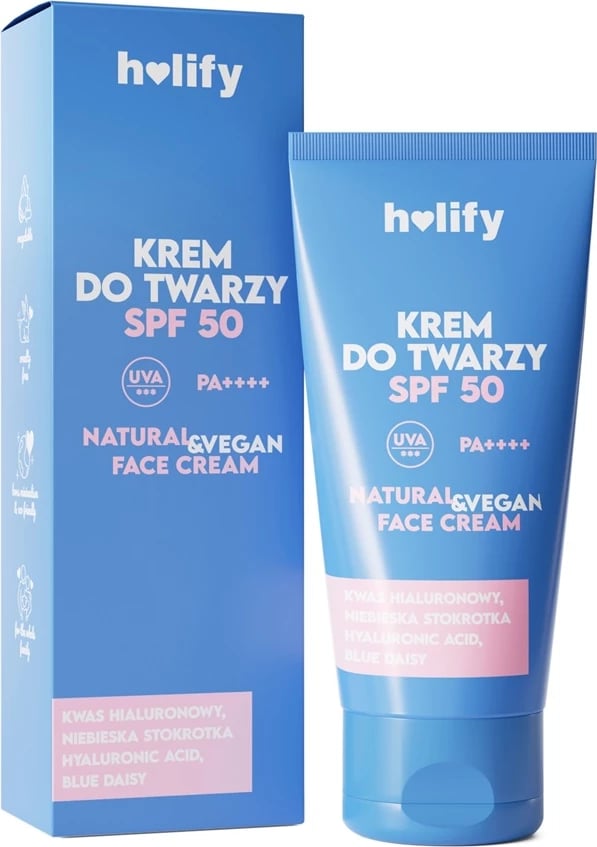 Krem fytyre me SPF Holify Hyaluronic Face Cream SPF50 për femra, 50ml
