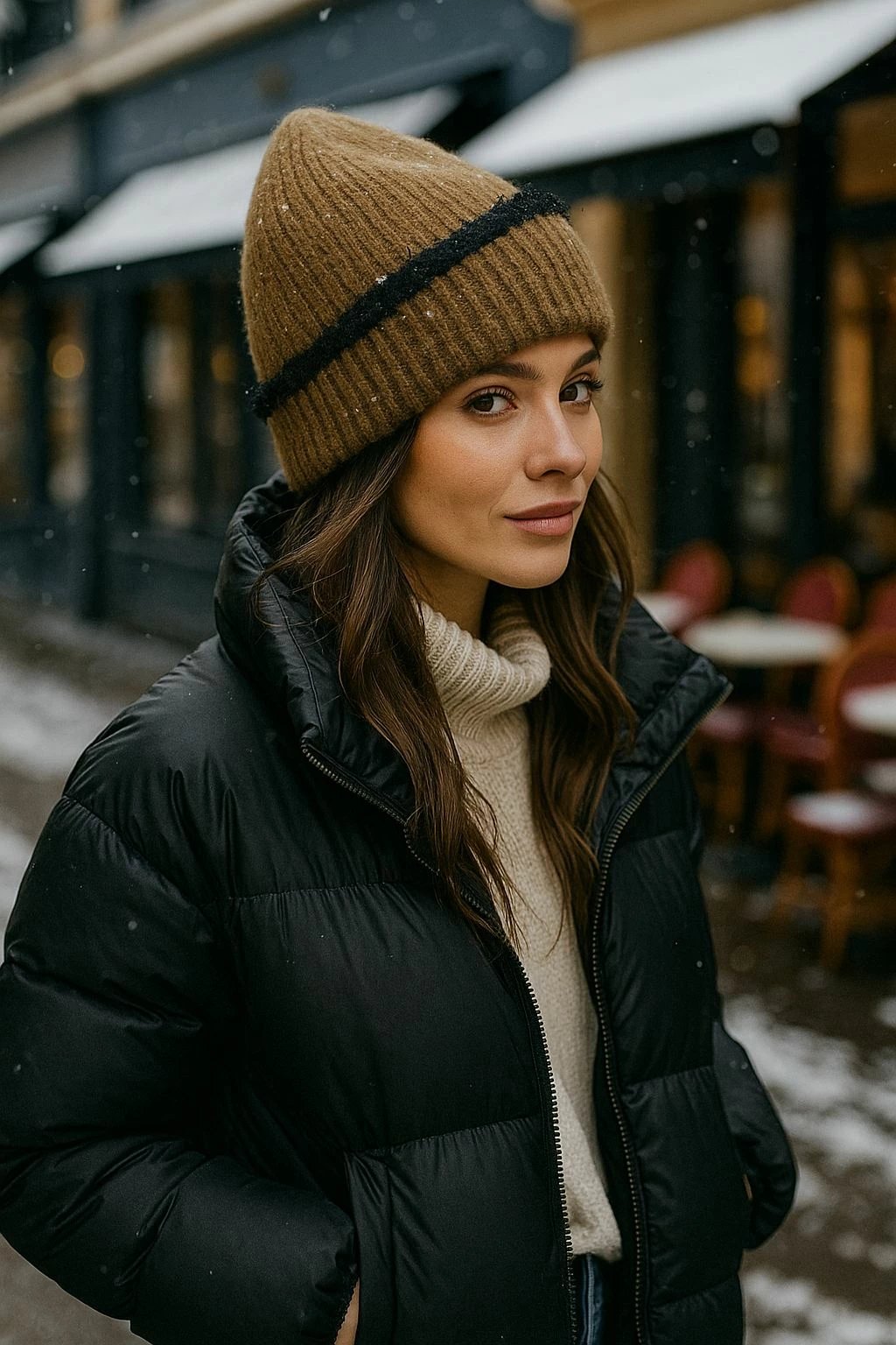 Beretë për gra, ngjyrë kafe, Jumeon, Bere1143