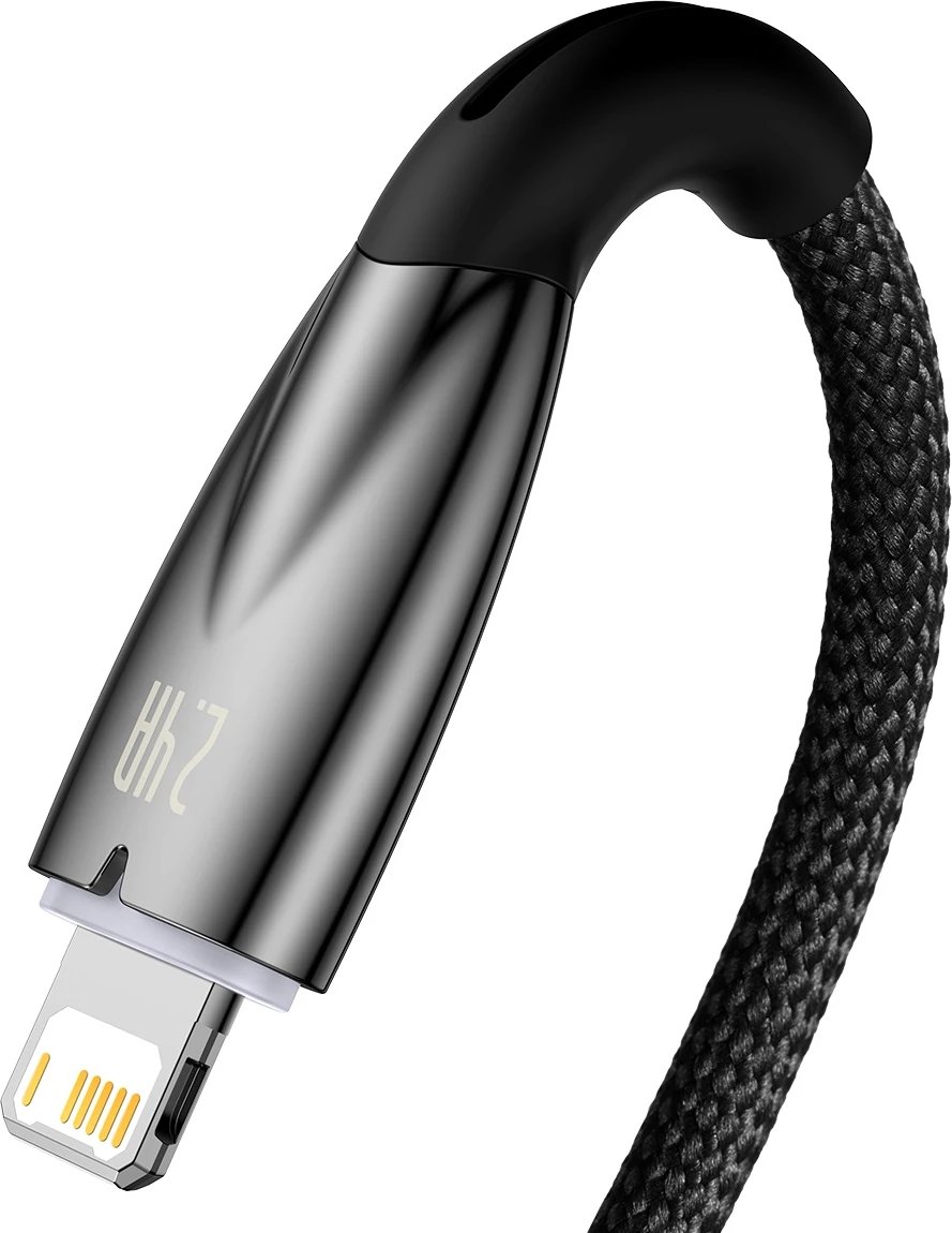 Kabllo Baseus Glimmer Series USB-A në Lightning, 2m, 2.4A, e zezë
