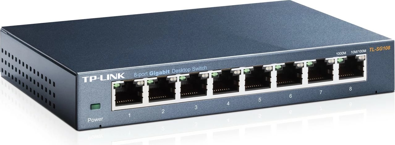 Switch TP-LINK TL-SG108, 8 porte Gigabit, Desktop