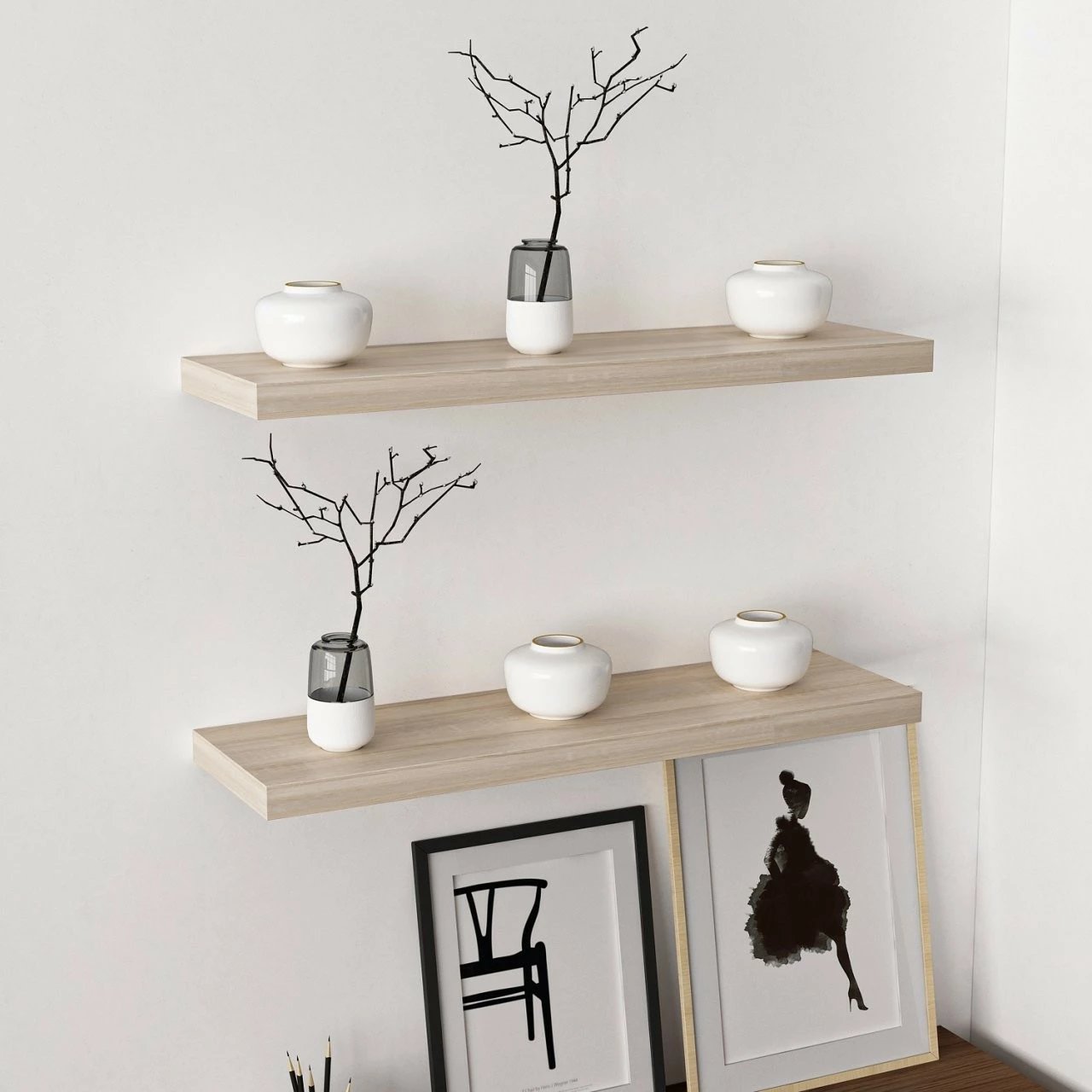 Raft muri dekorativ Skye Decor, ngjyrë sonomo, Gizli2 80