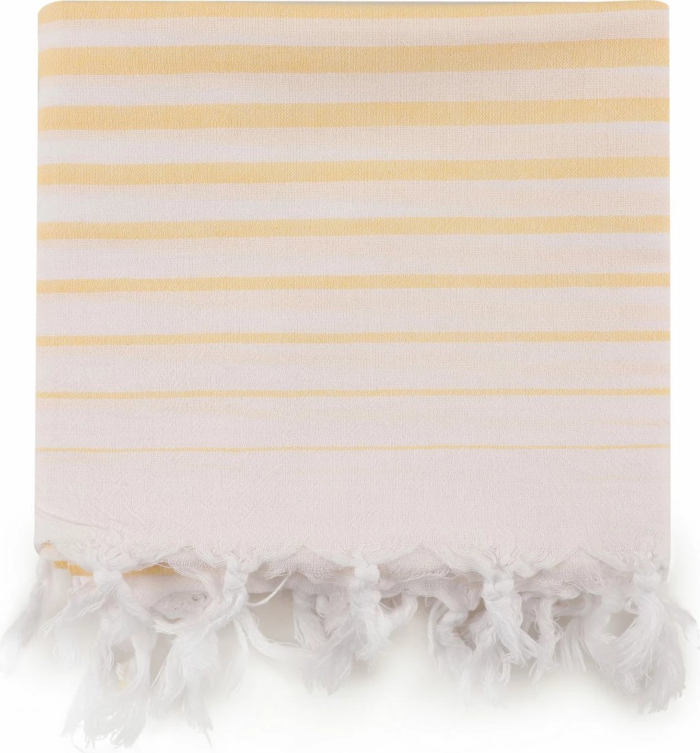 Peshqir plazhi Fouta, ngjyrë e verdhë, Mijölnir, Golge, 90x180cm