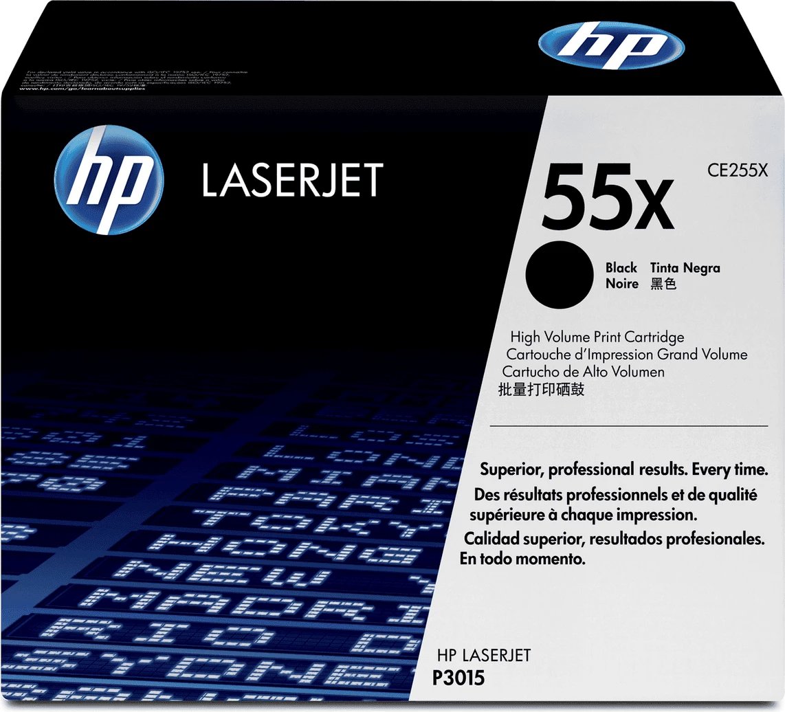 Toner HP 55X CE255X XL, rendiment 12500 faqe, e zezë