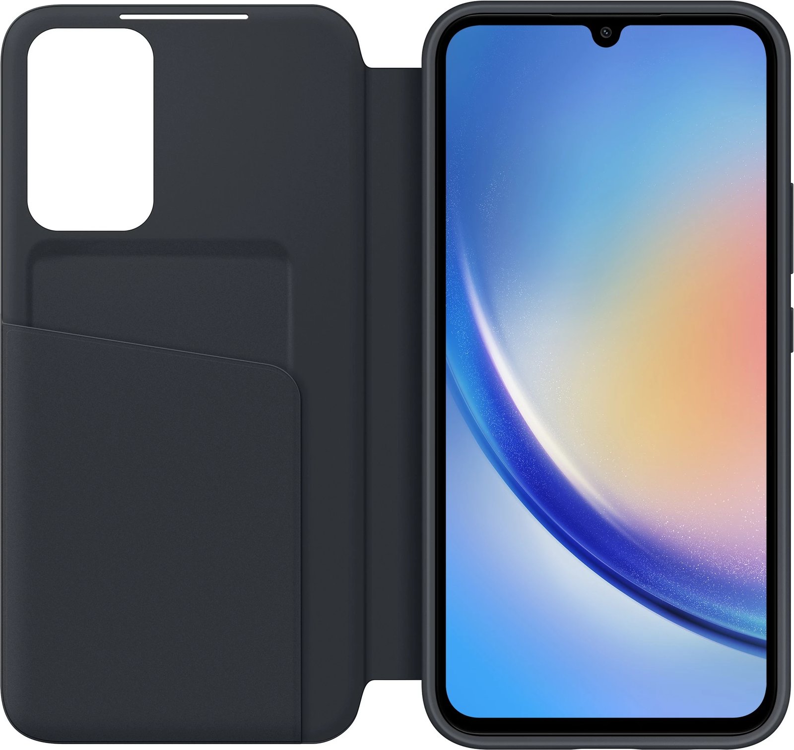 Mbështjellës Samsung EF-ZA346 për Galaxy A34, wallet case, 6.6 inch, e zezë
