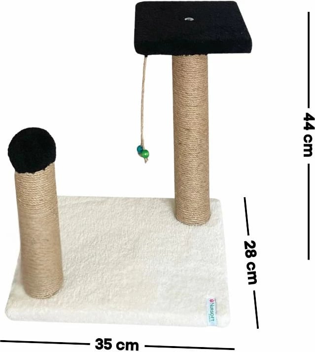 Dërrasë për gërvishtje për mace, Paws & Whiskers, e zezë