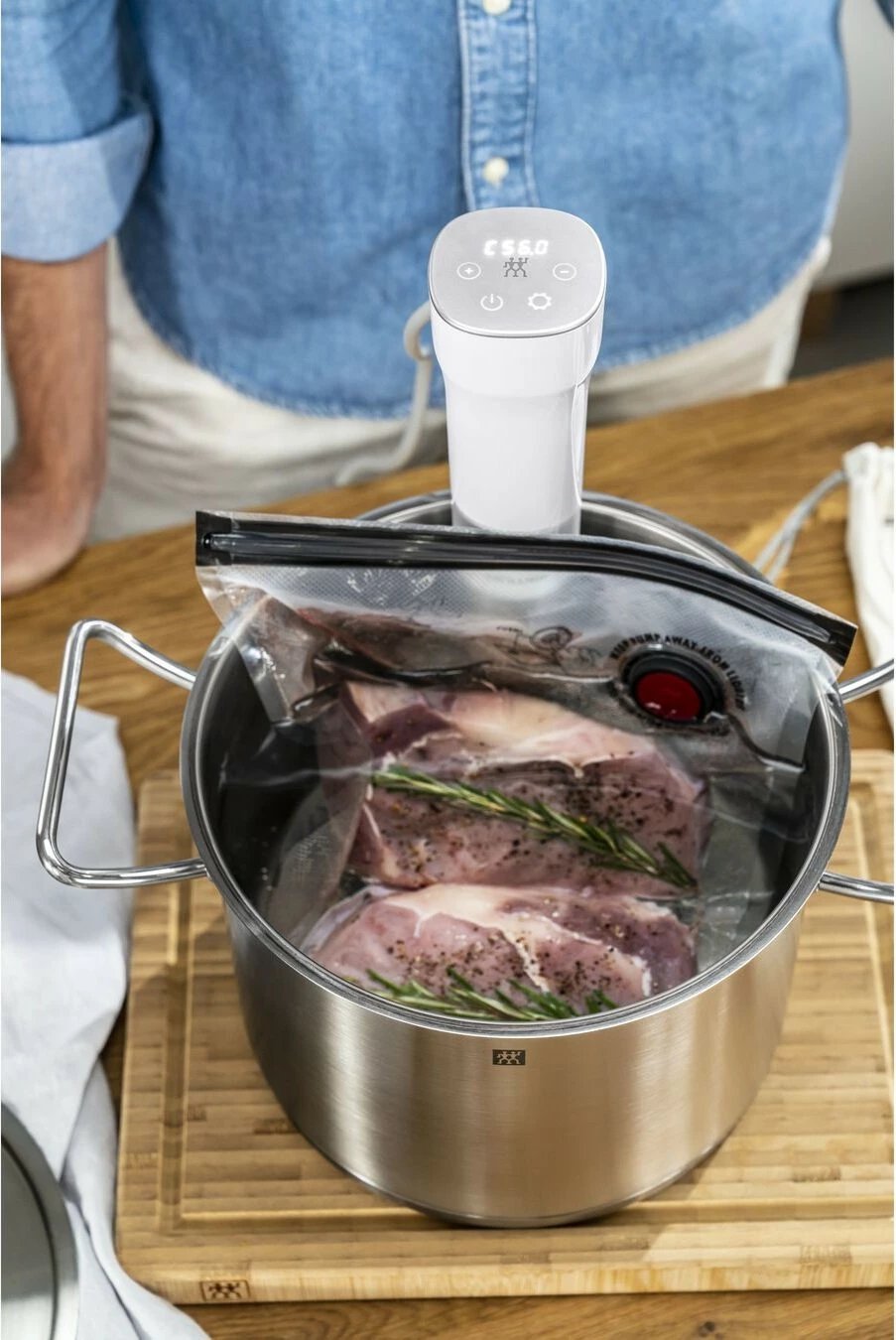 Cirkulator sous vide Zwilling Enfinigy, 1200W, touch, bardhë