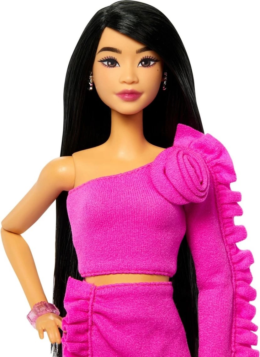 Kukull Barbie Mattel Deluxe Style HYV26 me protezë këmbë, rozë
