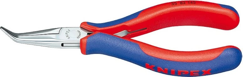 Knipex precize kapëse, 145mm, çelik, dorezë plastike, kaltër/kuqe