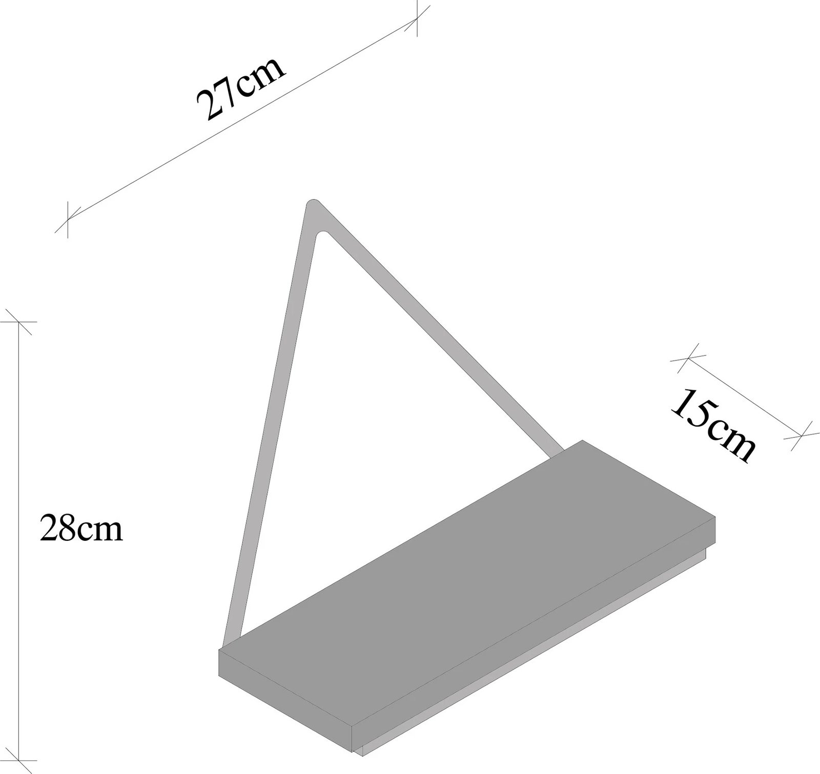 Raft muri Hanah Home, Begonia, ngjyrë e zezë/dru arre e errët
