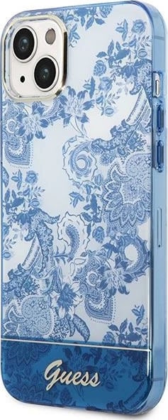 Mbështjellës Guess Porcelain Collection për iPhone 14 Plus 6.7", Kaltër Mbështjellës Guess Porcelain Collection për iPhone 14 Plus 6.7", Kaltër