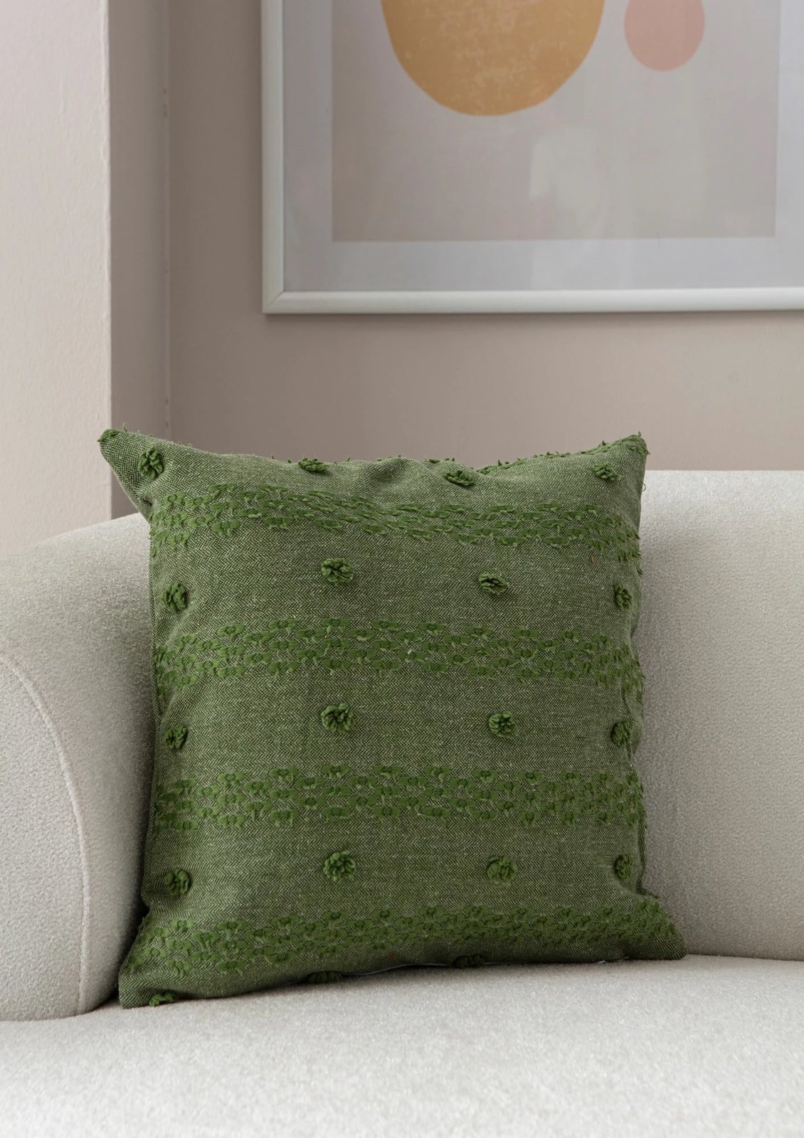 Jastëk mbulesë, e gjelbër, Evila Originals, Tuffet - Green v4