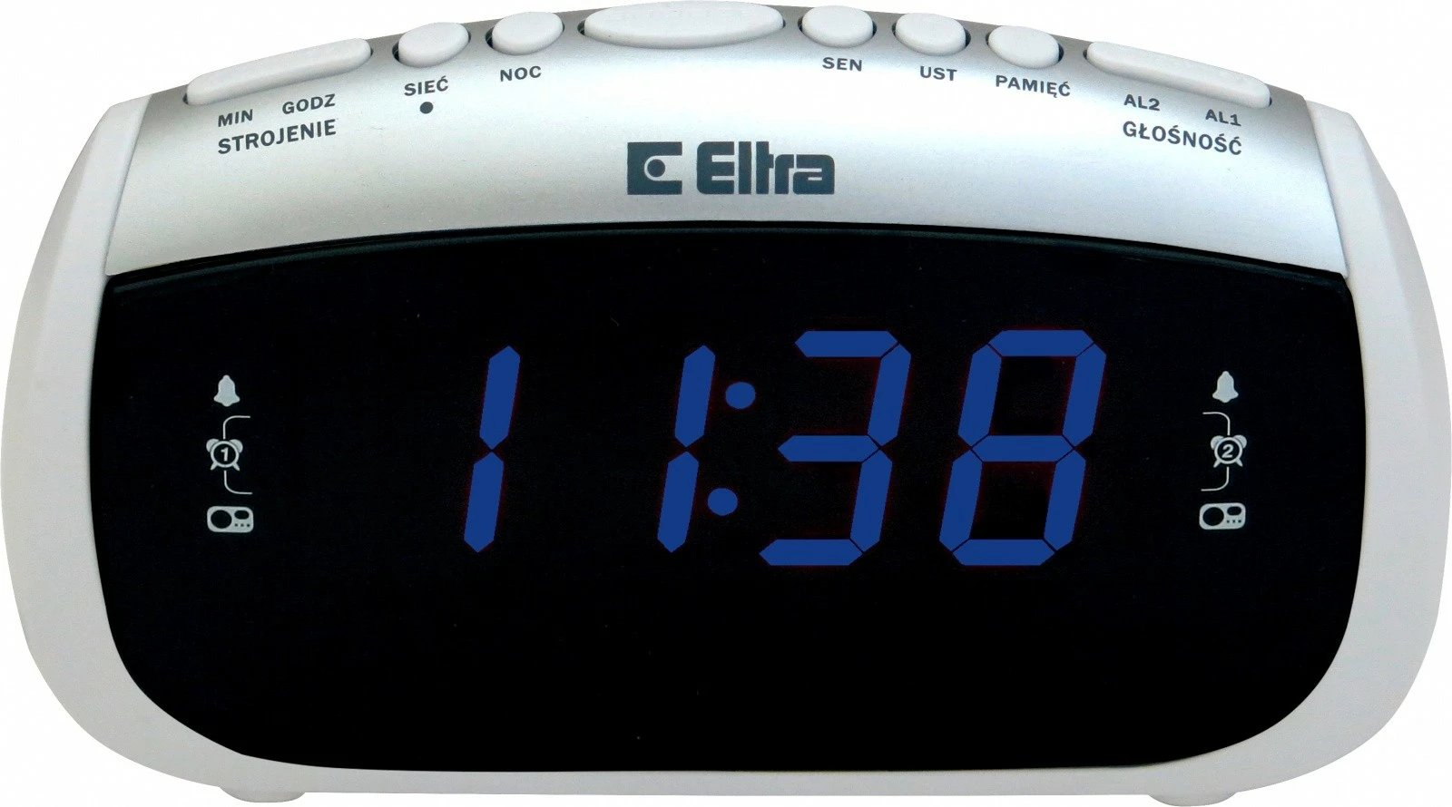 Radiobudilnik Eltra ZOSIA 312PLL, FM, dy alarme, i bardhë