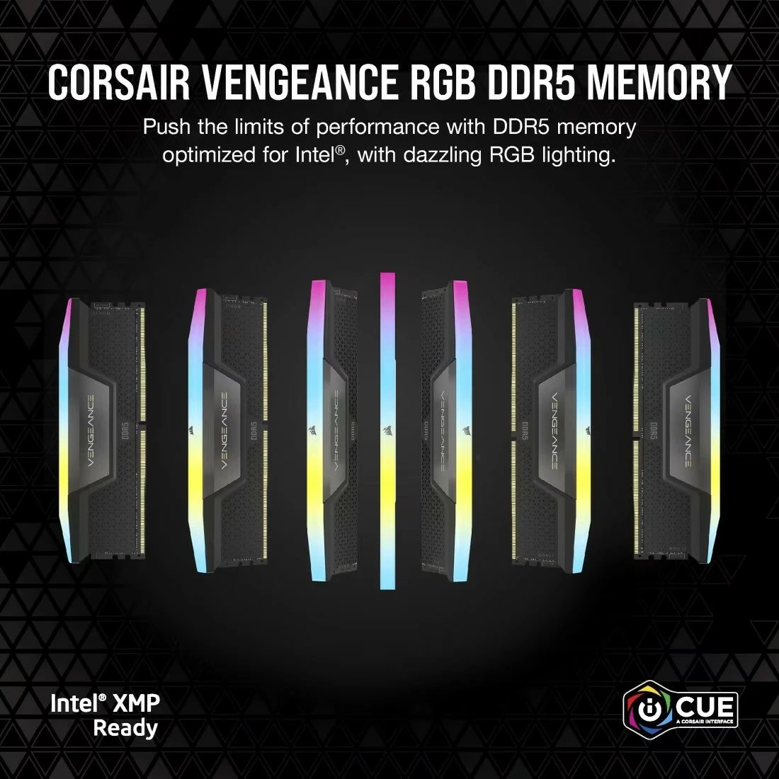 RAM Memorje Corsair Vengeance RGB DDR5, 48GB (2x24GB), 6400MHz, CL36, E zezë