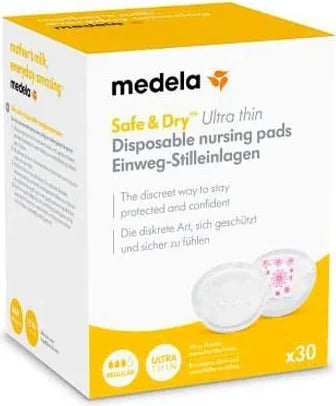 Jastëkë të hollë për gjidhënie Medela Safe & Dry Ultra Thin 30 copë uniseks