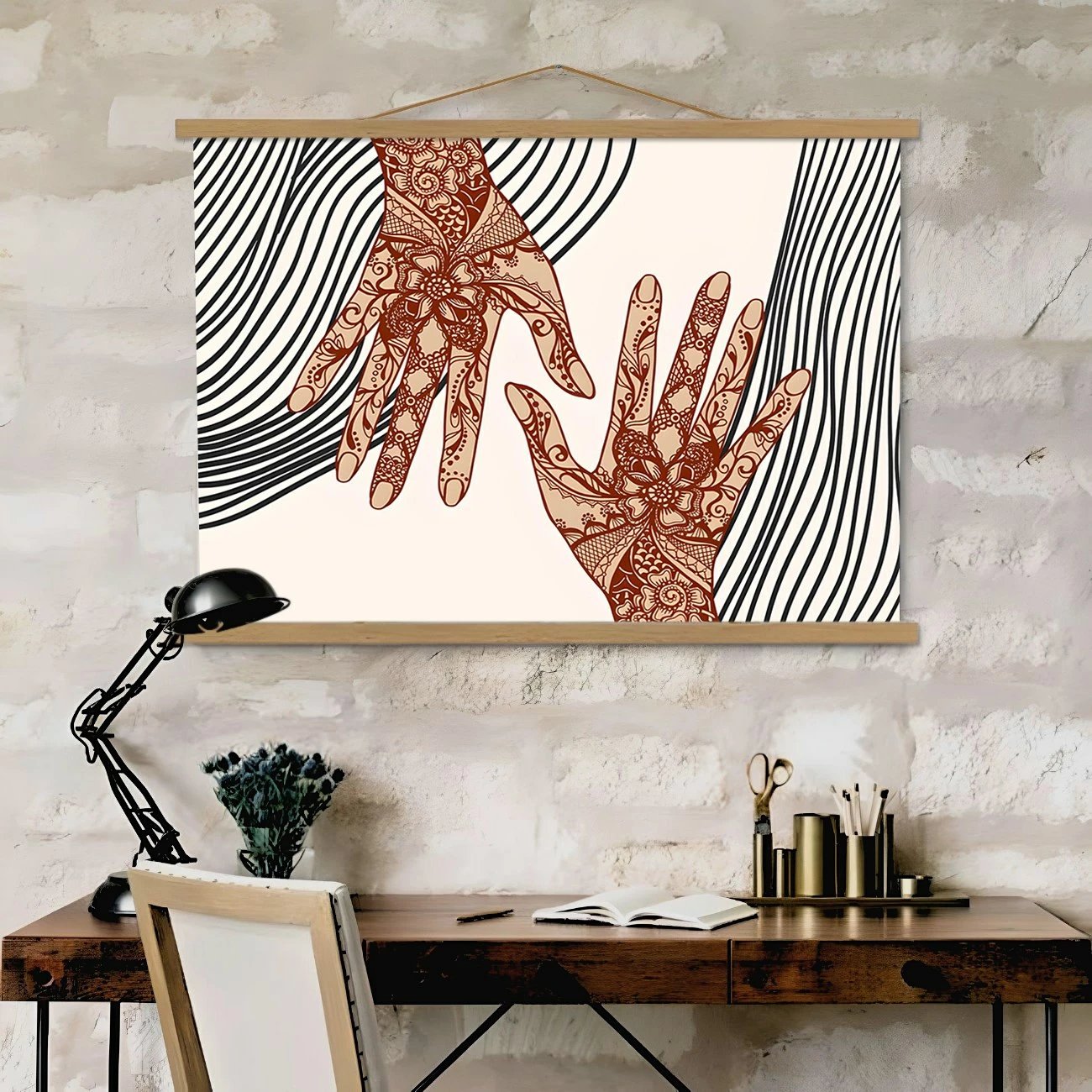 Pikturë dekorative me kornizë, shumëngjyrëshe, Wallity MRG48, 50x70cm