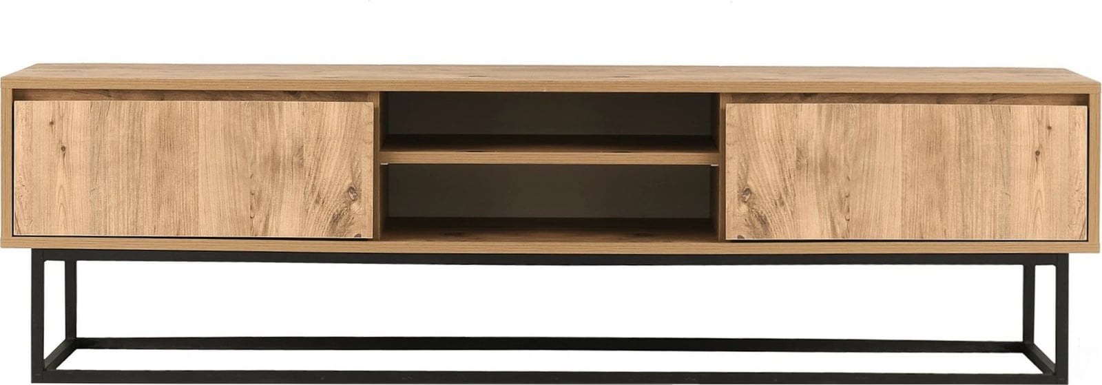 Komodë për TV, Skye Decor, Belinda 140, ngjyrë e zezë dhe pishë