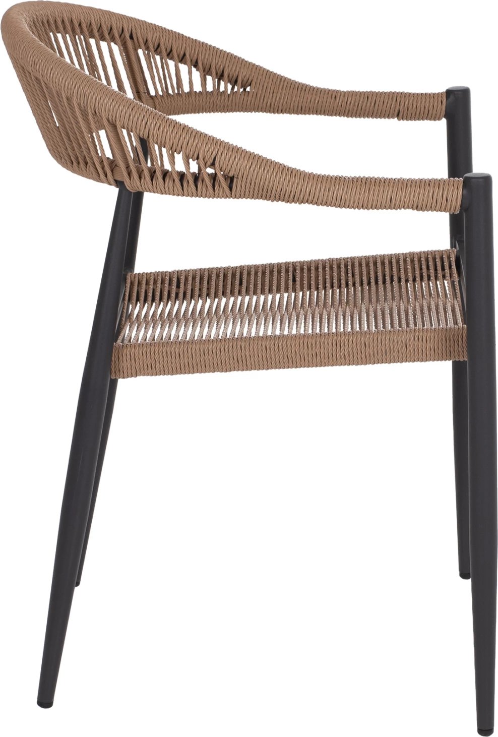 Karrige alumini GRET FH5854.02 gri qymyr-alumin-bezh PE rattan 56x55.5x78H