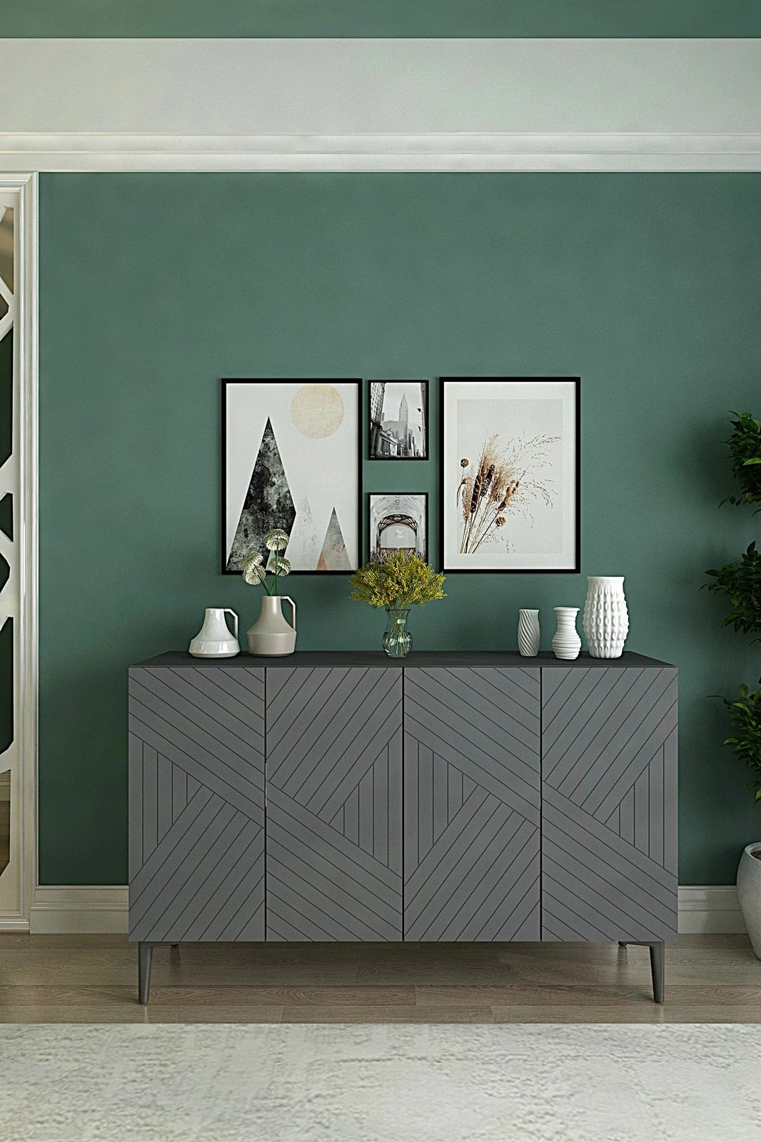 Konsolë Skye Decor, ngjyrë antracit, Ferro 120