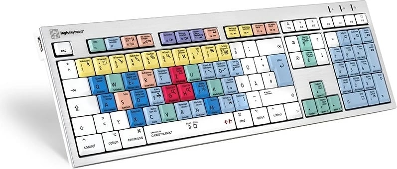 Tastierë LogicKeyboard Steinberg Cubase/Nuendo ALBA DE për Mac, shumëngjyrëshe