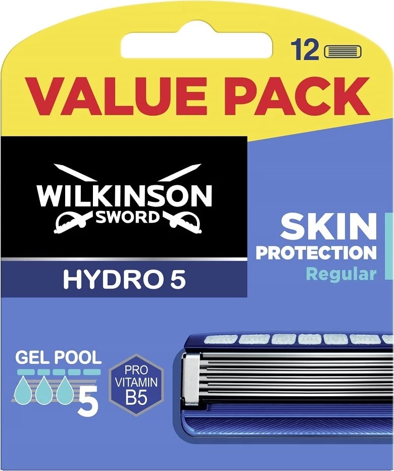 Rezeva për brisk Wilkinson Hydro 5 Skin Protection Regular për meshkuj, 12 copë