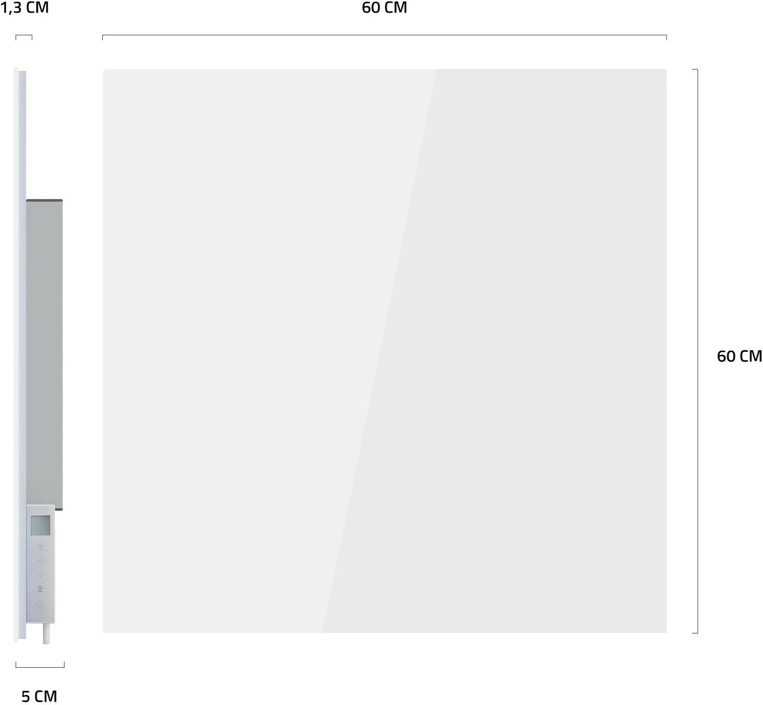 Panel ngrohës Hombli smartes Infrarot Glas 2024 400W, bardhë