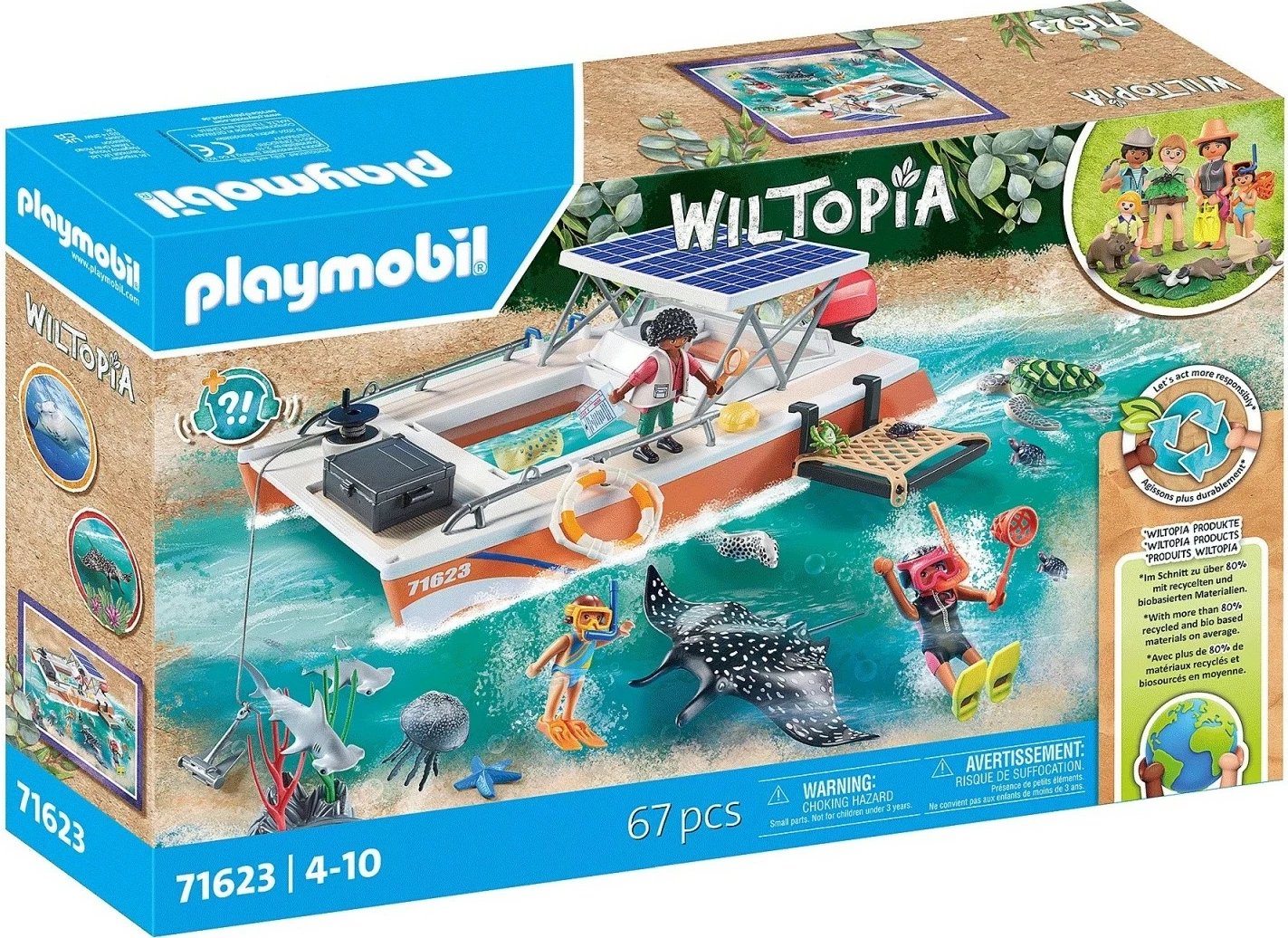 Set lodrash Playmobil Wiltopia 71623 Coral Reef Exploration, 67 pjesë, shumëngjyrëshe