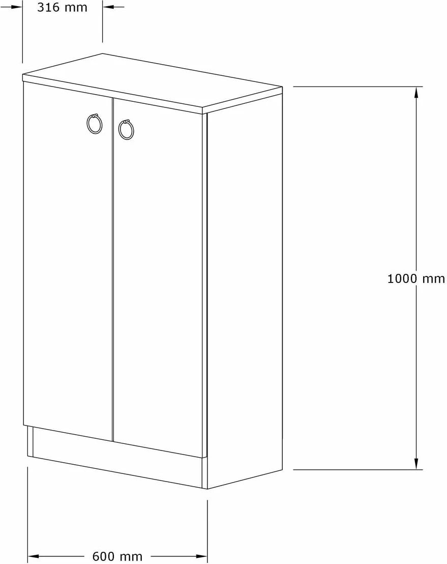 Dollap multifunksional Hanah Home, Defne, i bardhë