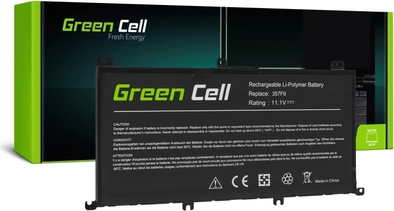 Bateri laptopi, Green Cell, DE139 (zëvendëson 357F9), 11.1V 4.2Ah 4200 mAh Li-Poly, për Dell Inspiron 15 5576/5577/7557/7559/7566/7567
