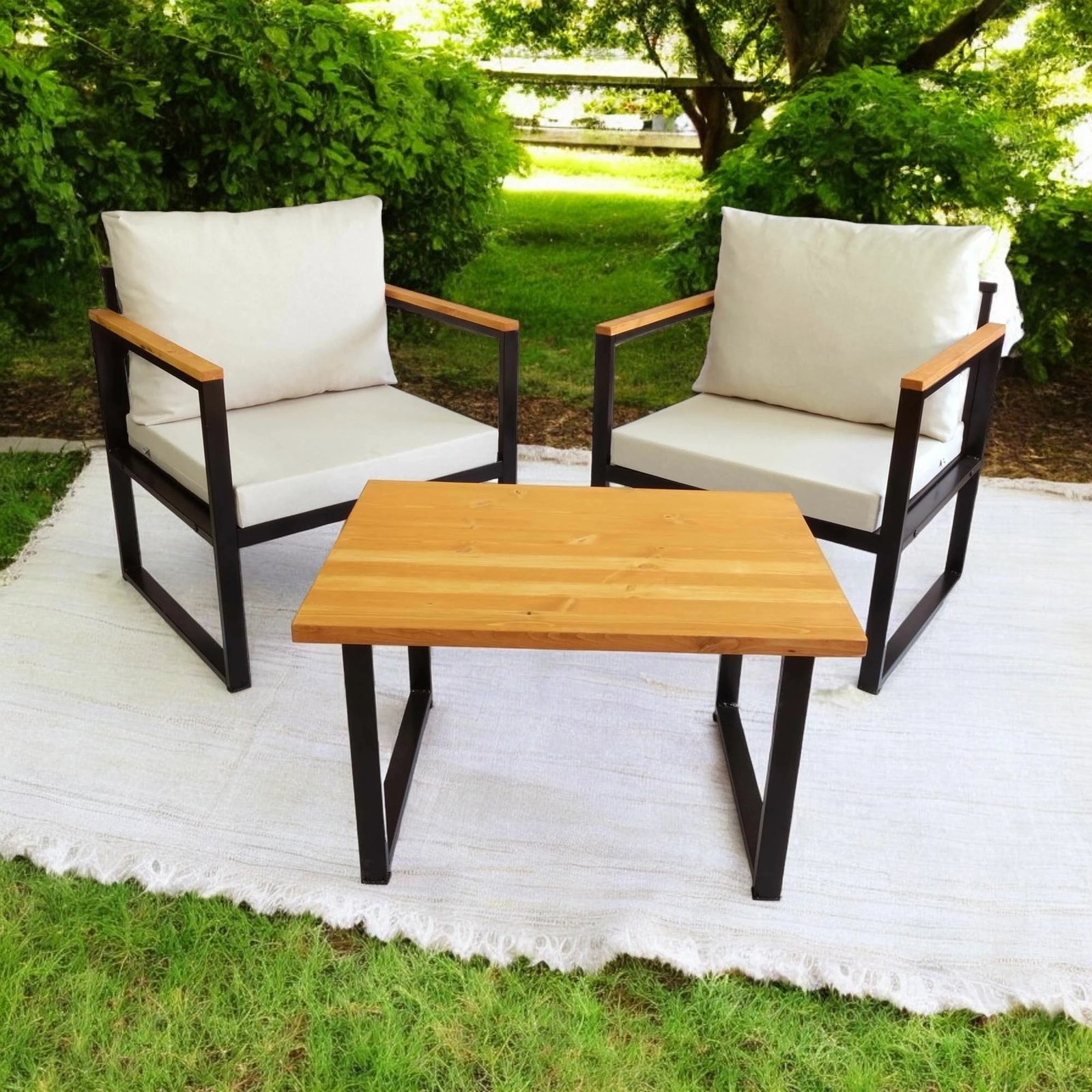 Set lounge për kopsht Skye Decor, ngjyrë bezhë, CPT5547-75