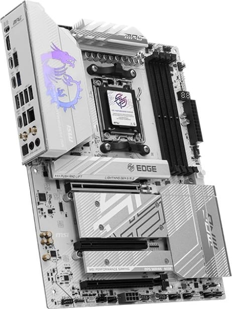 Pllakë amë MSI MPG B850 EDGE TI WIFI, Socket AM5, ATX, Bardhë