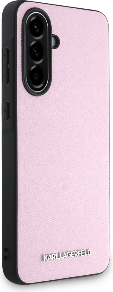 Mbështjellës Karl Lagerfeld Saffiano Metal Logo për Samsung Galaxy A56, Rozë