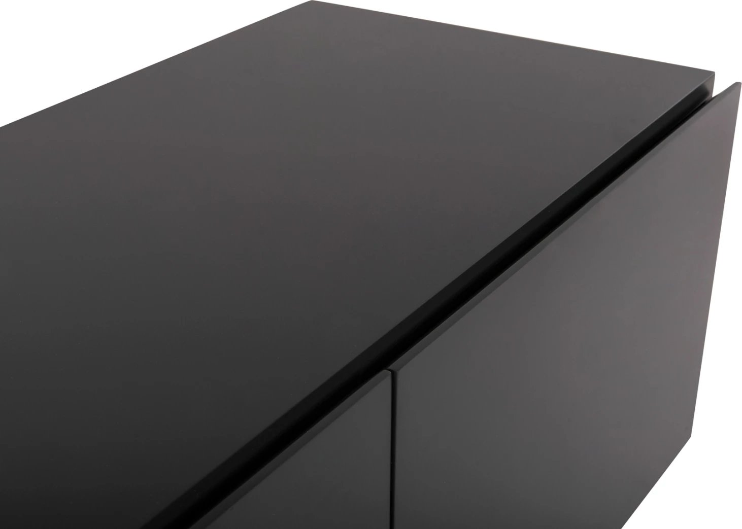 Dollap TV HUDSON MDF me furnir arre, ngjyrë arre dhe gri e errët, 180x40x50H cm