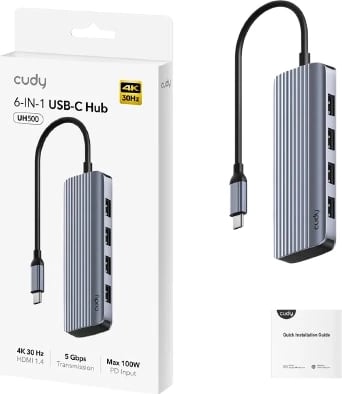 6-In-1 HDMI 4K USB-C Hub (UH500)