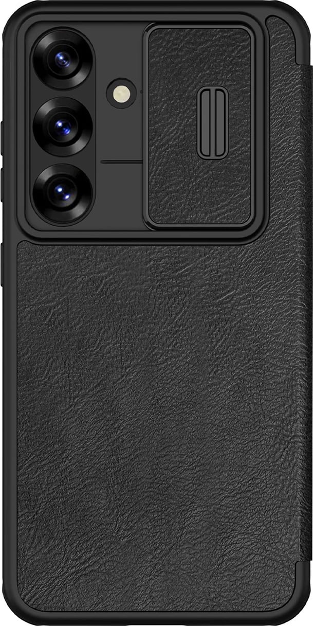 Mbështjellës Nillkin Qin Pro për Samsung Galaxy S25+, me flip dhe mbulesë kamere, e zezë