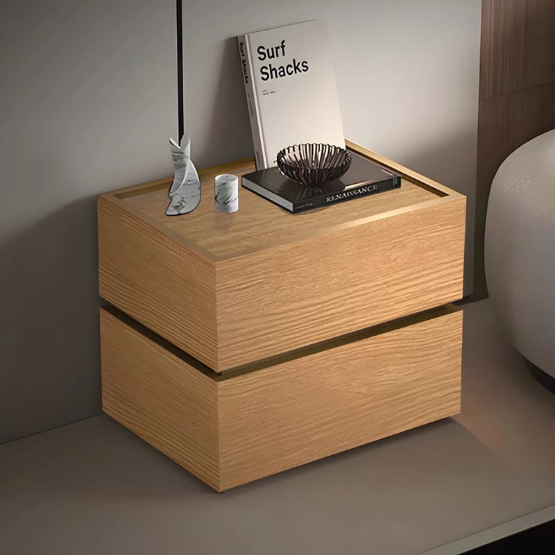 Komodinë anësore mdf, ngjyrë lisi, 60x40x44.5cm